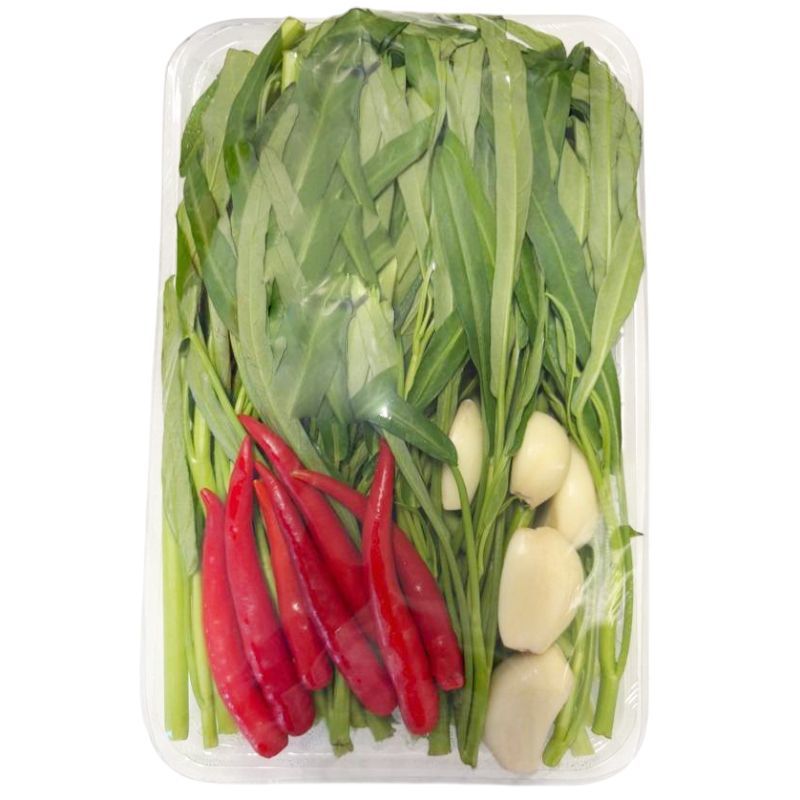 ชุดผัดผักบุ้ง 200กรัม Stir Fried Morning Glory Set 200g. [หมายเลขบาร์โค้ด 0000049105698]