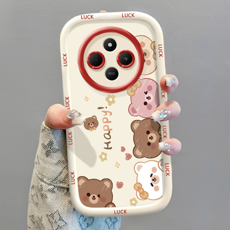 เคสสำหรับ Xiaomi Redmi 14C 5G A4 5G A14R 5G POCO C75 5G POCO M7 5G เคสโทรศัพท์หมีกระต่ายซิลิโคนกันกระแทก - รูปที่ 2