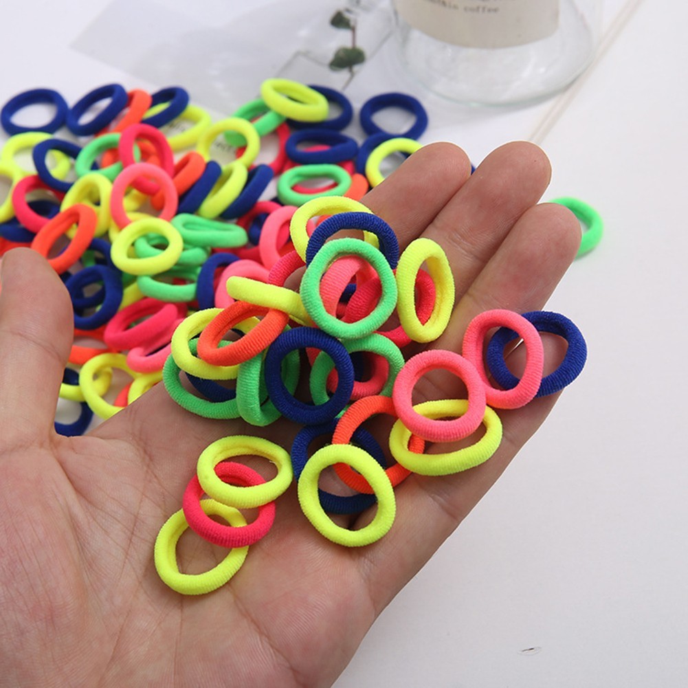 ยางรัดผม 100 ชิ้น แบบไม่ทำลายเส้นผม สำหรับเด็กใช้งานได้อย่างปลอดภัย - รูปที่ 6