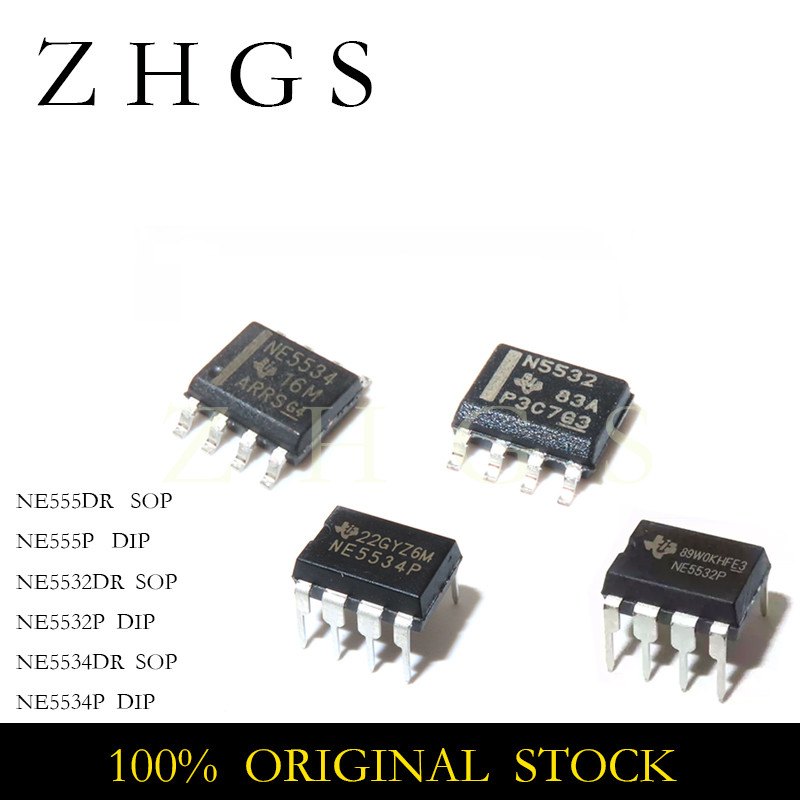 10PCS NE5532P NE5532DR NE5534P NE5534DR NE555P NE555DR DIP-8 SOP-8 NE 5532P 5534P 555P DIP NE 5532DR