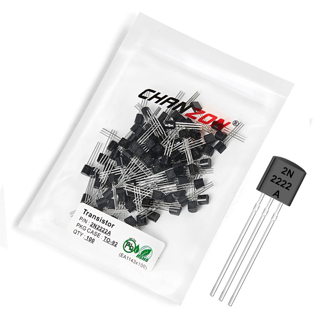 100pcs 2N2222A TO-92 NPN ทรานซิสเตอร์ Bipolar Junction BJT Triode หลอด Fets 2N2222 2N 2222A DIY DIP 