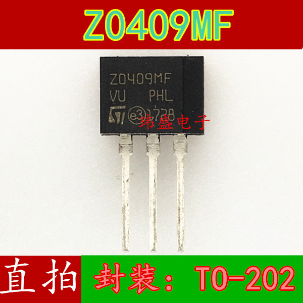10PCS ยี่ห้อใหม่ Z0409 Z0409MF DIP TO202 Two-Way Controllable Silicon ZO409MF