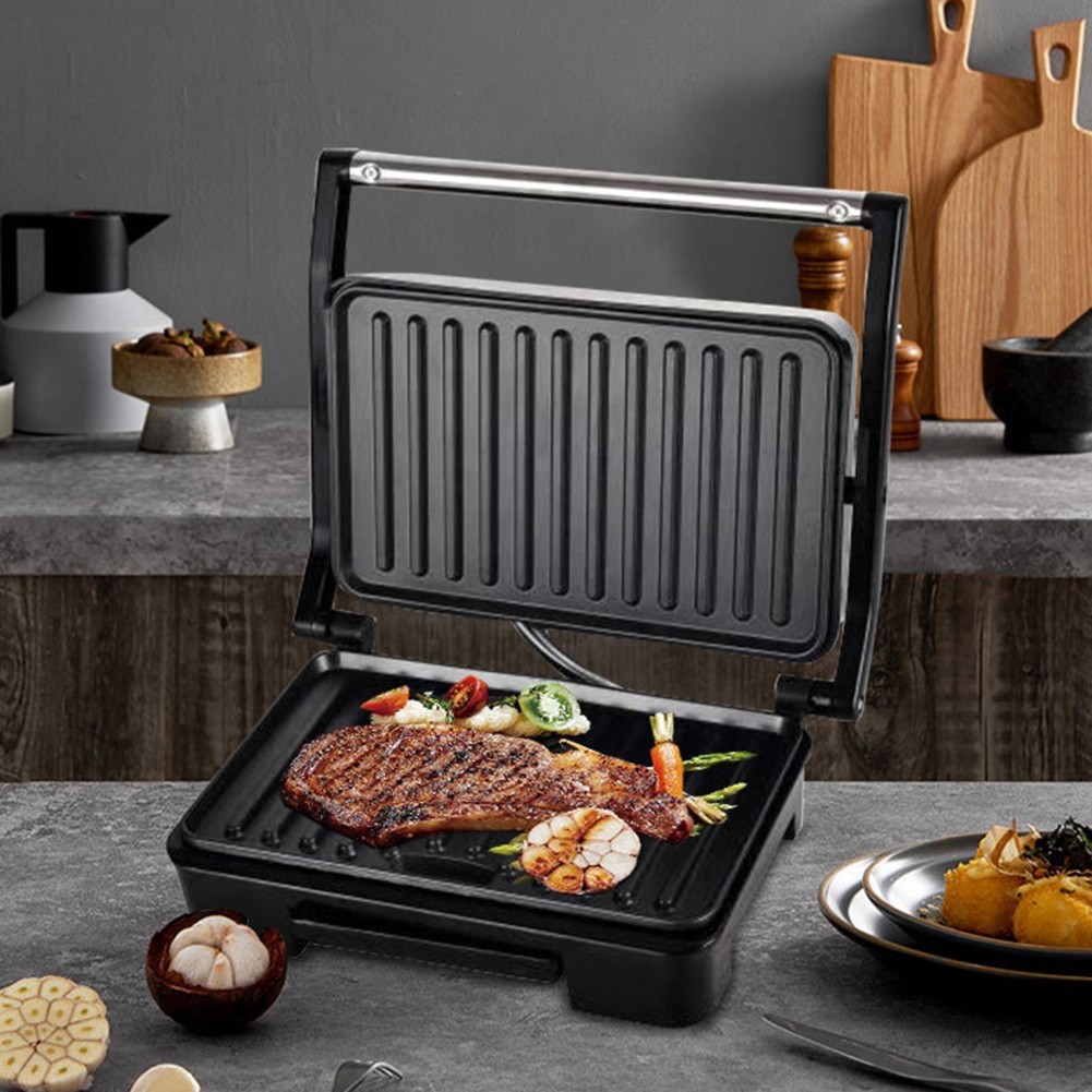 WATE HOTPanini Press Grill และ Gourmet Sandwich Maker แผ่นเคลือบไม่ติด