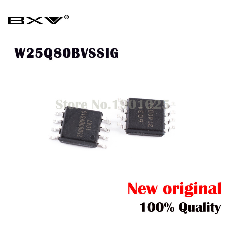 5PCS W25Q80BVSSIG W25Q80BVSIG 25Q80BVSIG 25Q80BVSIG SOP-8 25Q80 ใหม่เดิม