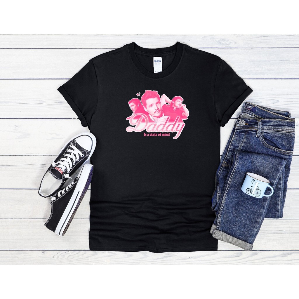 2025 Gildan แขนสั้นสําหรับชาย Daddy Pedro Pascal ผู้ชายผู้หญิง Jute กระเป๋า Unisex Hoodie เบสบอล T เ