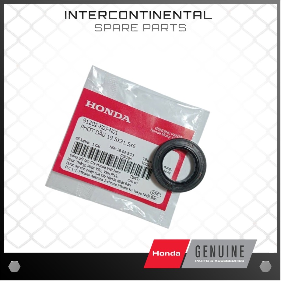 ซีลน้ํามันขนาด 19.5x31.5x6 (91202-K0J-N01) ของแท้