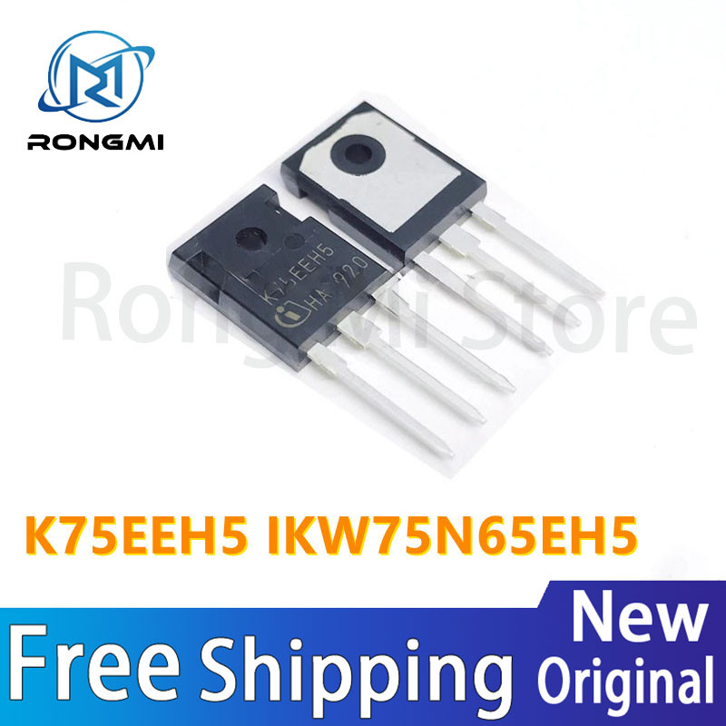 ส่วนลดซื้อ 2-10 ชิ้น/ล็อต K75EEH5 IKW75N65EH5 TO-247 600V 75A High Power IGBT Tube Spot