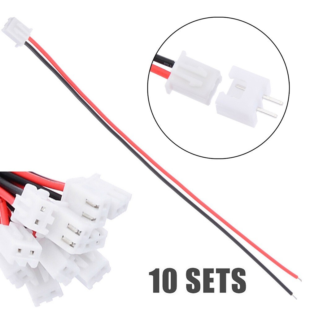 [UAL]10 ชุด 2 ขา Mini สําหรับ JST XH2.54 มม. 24AWG Connector พร้อมสายไฟ 200 มม. เครื่องมือ