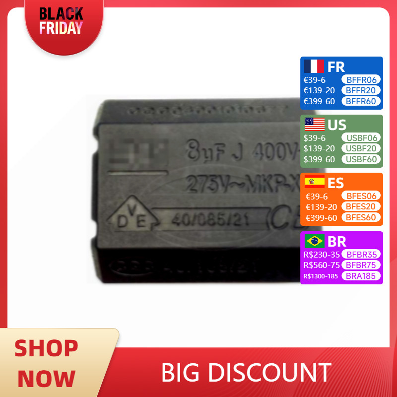 5 ชิ้น MKP-X2 6.8UF 7UF 8UF400V J/8UF J 275V AC-400V DC เตาแม่เหล็กไฟฟ้าตัวเก็บประจุ ﻿