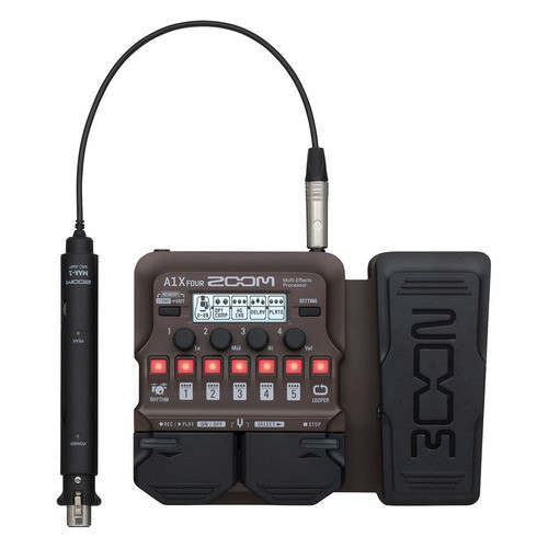 โปรเซสเซอร์ Zoom A1X Four Multi-Effects พร้อมแป้นเหยียบ
