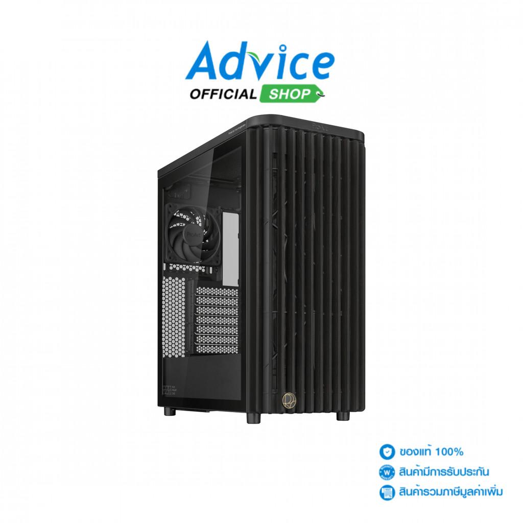 ASUS ATX CASE (เคสคอมพิวเตอร์) (NP) PROART PA401 WOOD TG PWM BLACK - A0171390