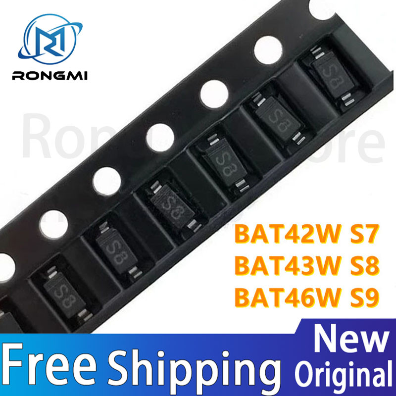 100 ชิ้น/ล็อตใหม่ BAT42W S7 BAT43W S8 BAT46W S9 SOD-123 ข้อได้เปรียบ Spot stock