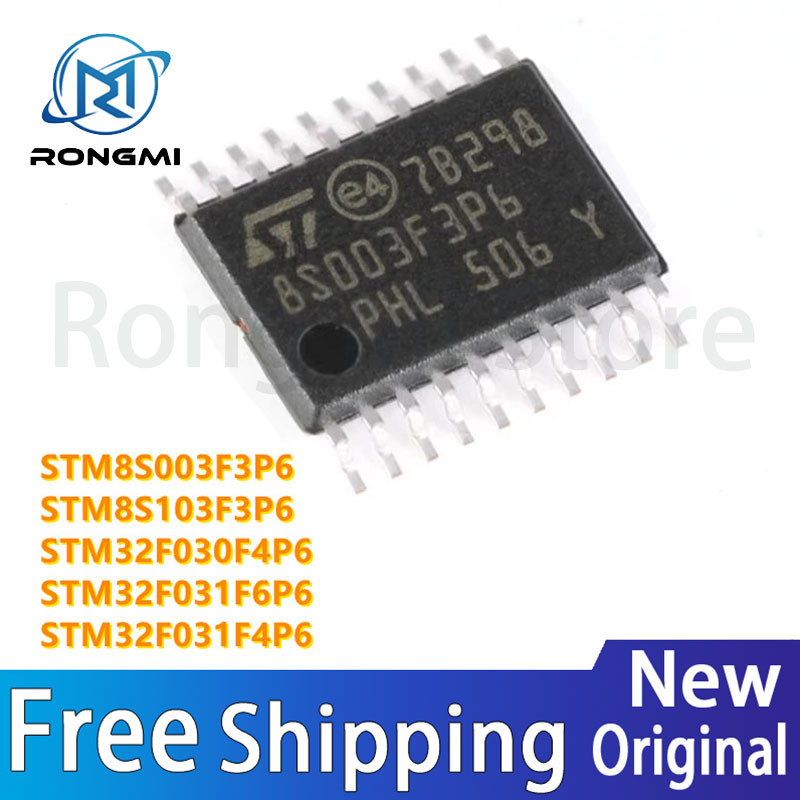 5 ชิ้น/ล็อตใหม่ STM8S003F3P6 STM8S103F3P6 STM32F030F4P6 STM32F031F6P6 STM32F031F4P6 TSSOP-20 ICชิปใน