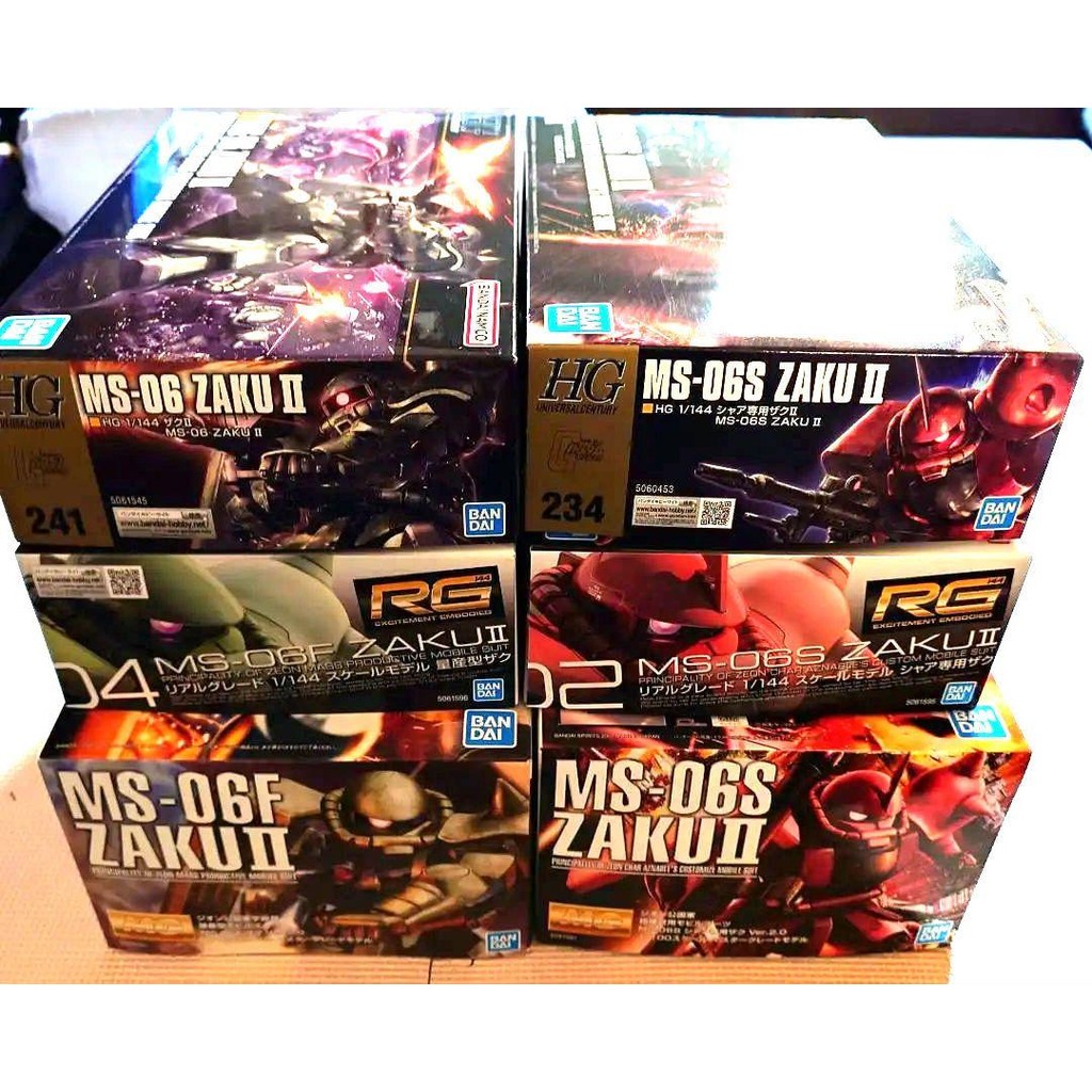 【Direct from Japan】Gunpla bundle sale Mobile Suit Gundam RG MG HG Char's Zaku Zaku II【Japan Exclusiv