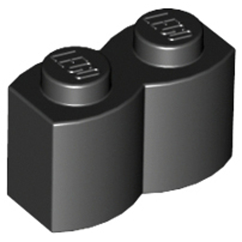 Brick2cube Part - Brick, Modified 1 x 2 with Log Profile - 30136