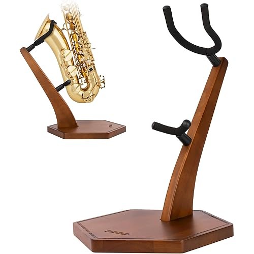 [Direct from JP] STRICH Saxophone Stand, Solid Wood, for Alto and Tenor, Stable Floor Stand Holder w