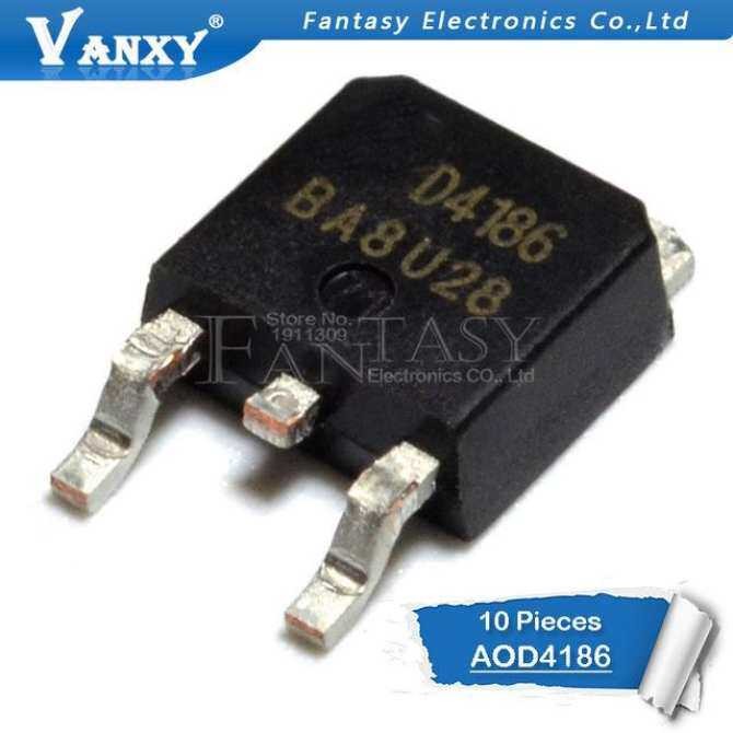 10pcs AOD4186 TO-252 D4186 TO252 โหมดเพิ่มประสิทธิภาพ N-Channel Field Effect ทรานซิสเตอร์