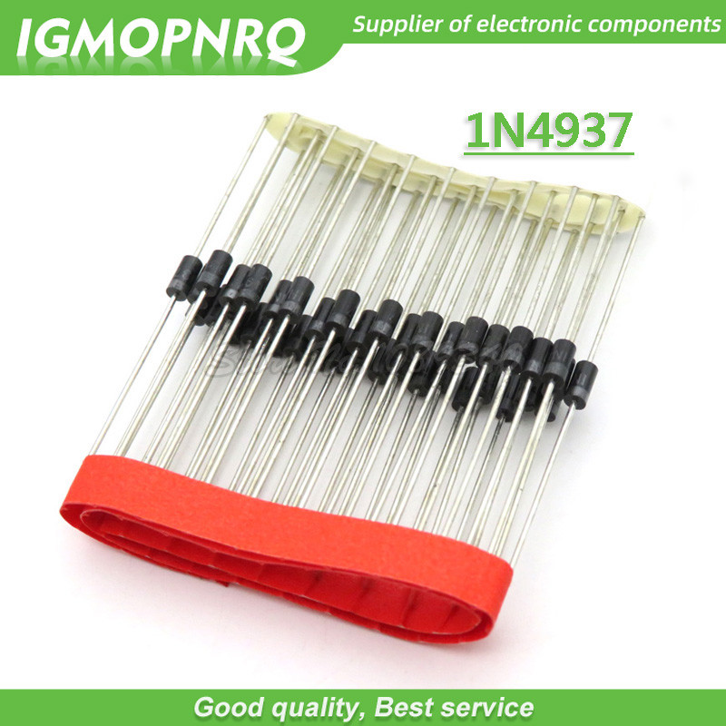 100PCS 1N4937 / IN4937 4937 การกู้คืนอย่างรวดเร็ววงจรเรียงกระแสไดโอด / 1A 600V DIP ใหม่เดิม