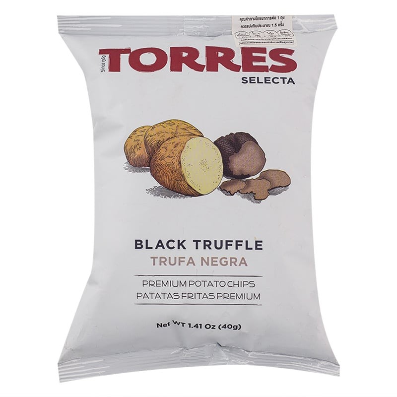 TORRES ทอร์เรสมันฝรั่งทอดกรอบรสเห็ดทรัฟเฟิลดำ 40กรัม [8426944001101]