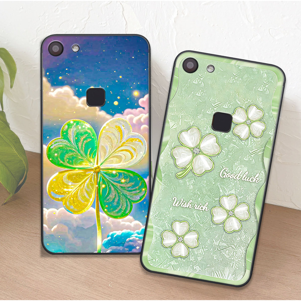 เคสสําหรับ Vivo V3 / V3 MAX / V7 / V7 Plus / V7+ พิมพ์ลายโคลเวอร์สี่ใบ