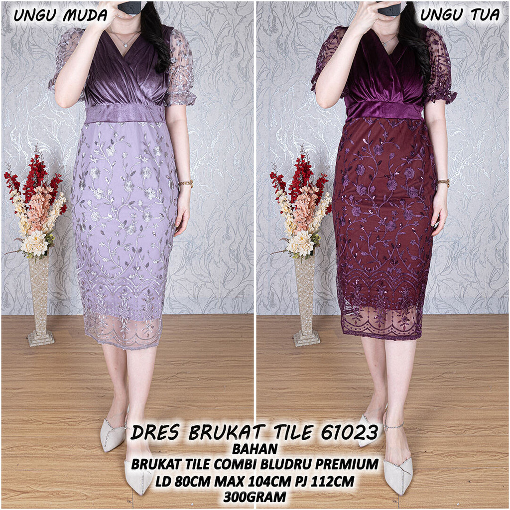 BRUKAT TILE DRESS 6623 (ALWAYS STOCK READY)