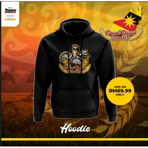เสื้อฮู้ดและเสื้อกันหนาวสำหรับงาน Gawai Dayak Virtual Run