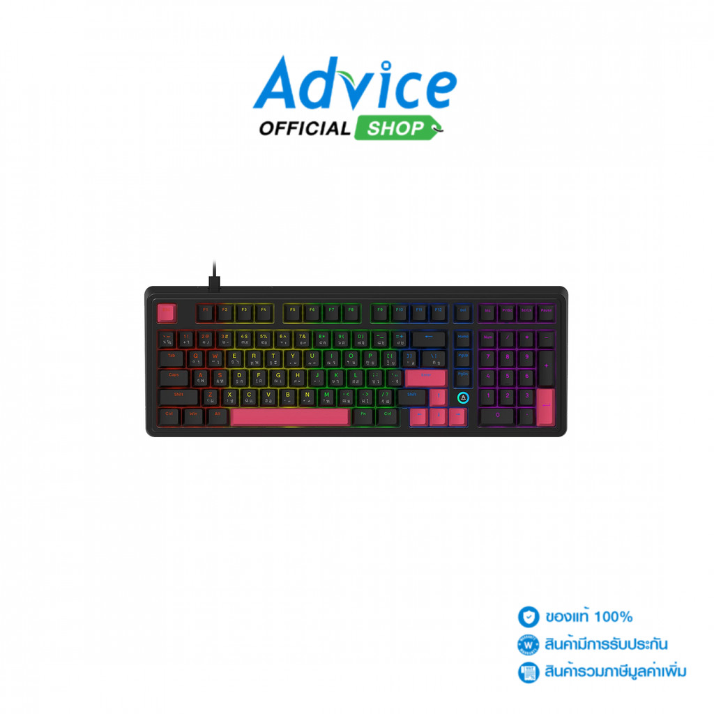 AJAZZ KEYBOARD (คีย์บอร์ด) AK980 BLACK (RED SWITCH) - A0172752