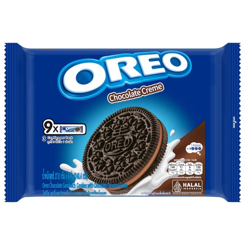 OREO โอรีโอคุกกี้แซน์วิชรสช็อกโกแลต 248.4กรัม [4892642101926]