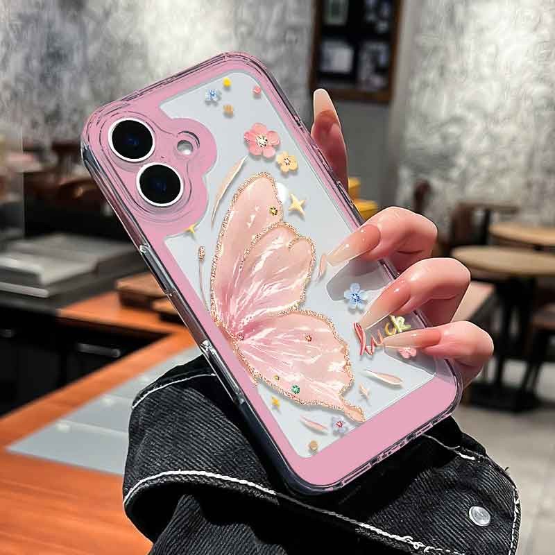 ล่าสุด Gold Butterfly Case Hp Xiaomi Poco C85 M7 Plus F7 C71 X7 Pro 14T Pro F7 Pro F7 Ultra 12T Pro 