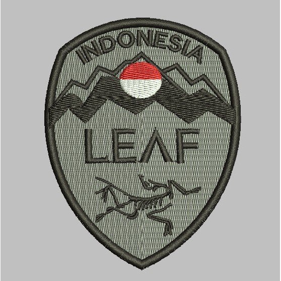 HD-R13 PATCH โลโก้ ARCTERYX LEAV INDONESIA FLAG SHIELD อุปกรณ์เสริม EMBROIDERY BET/EMBLEM