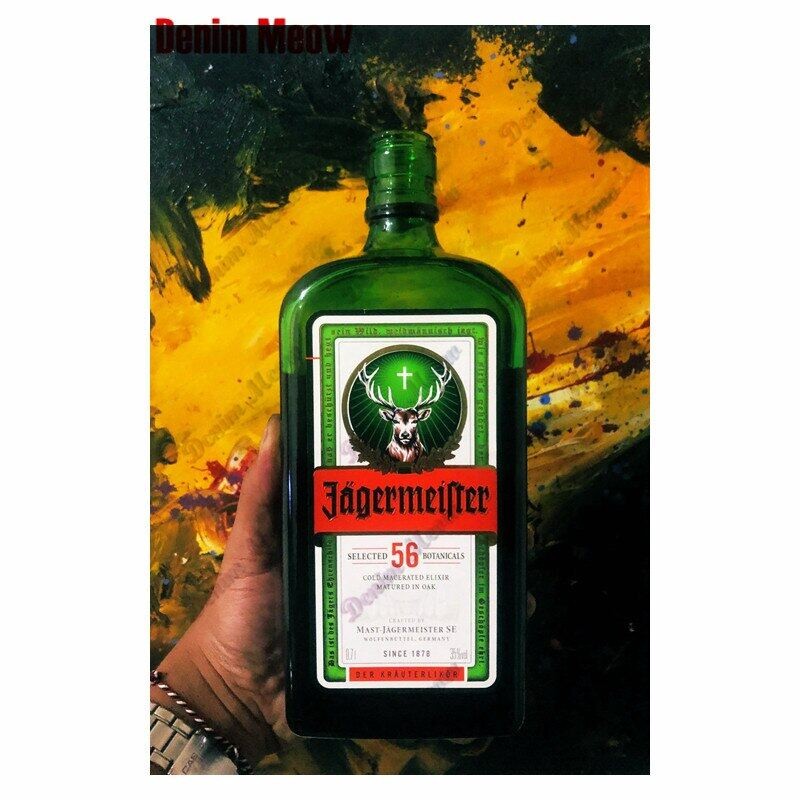 สติкерศิลปะวินเทจ Jagermeister กวางหัวโล่โลหะ สำหรับตกแต่งบาร์หรือผนังบ้าน WY55