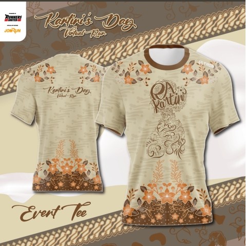 Kartinis Day Virtual Run Tshirt / Baju Microfiber Jersi / Jersey Sublimation / Tshirt Jersey