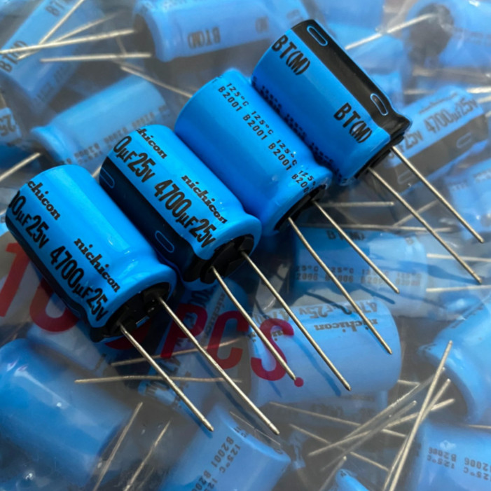 3PCS 4700UF 25V ญี่ปุ่น Nichicon Electrolytic Capacitor 25V4700UF 16 * 25 BT ทนอุณหภูมิสูง