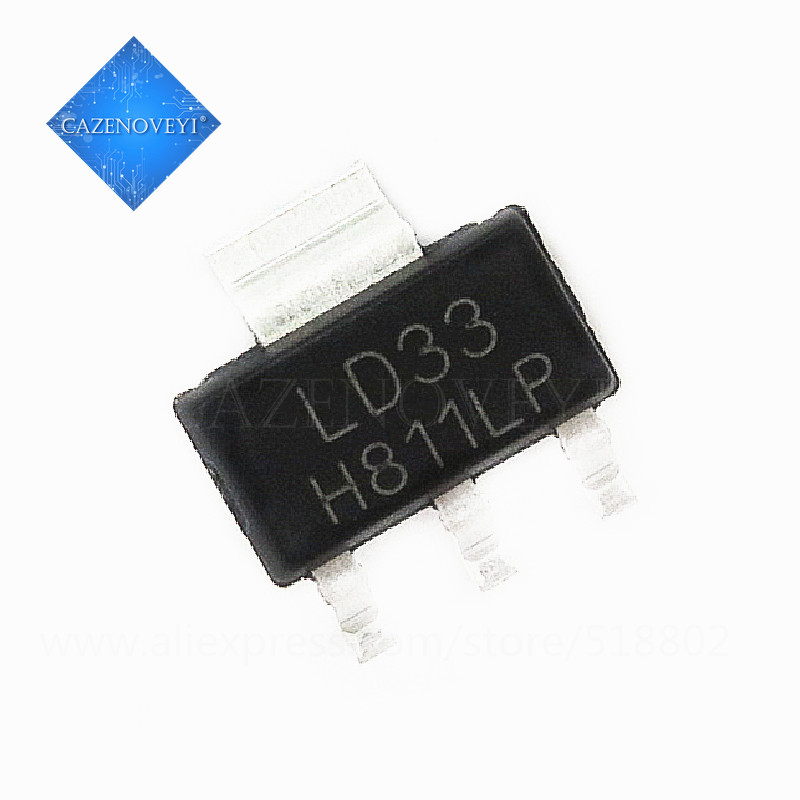 10 ชิ้น LD1117S33TR LD1117 หน้าจอ LD33 SOT-223 ในสต็อก