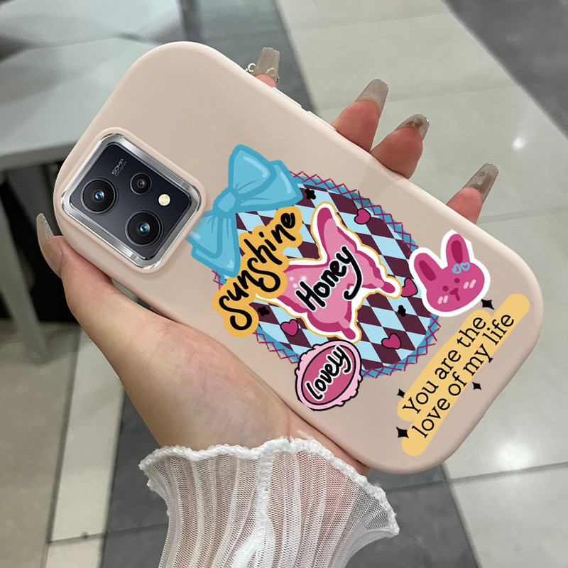 เคสโทรศัพท์สําหรับRealme 9 5G 9 Pro 5G V25 5Gกรณีโบว์และStarรูปแบบกรณีHP CesingรอบไขมันซิลิโคนSoftca