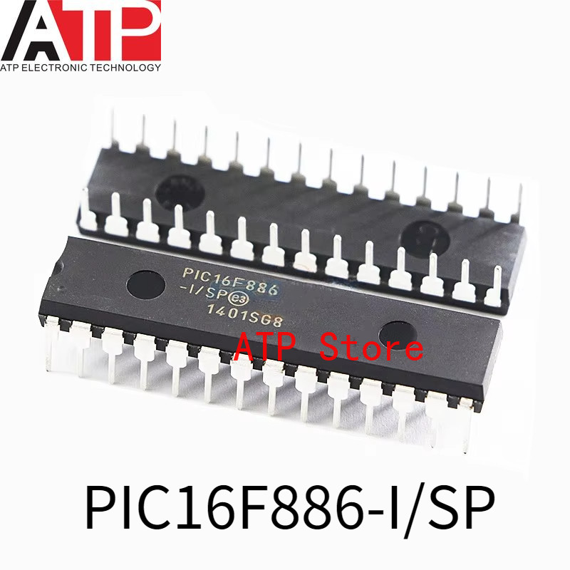 5 ชิ้น/ล็อต 100% ใหม่ Original PIC16F886-I/SP PIC16F886 16F886 DIP-28 CHIP IC MCU 8BIT 14KB แฟลช 28S