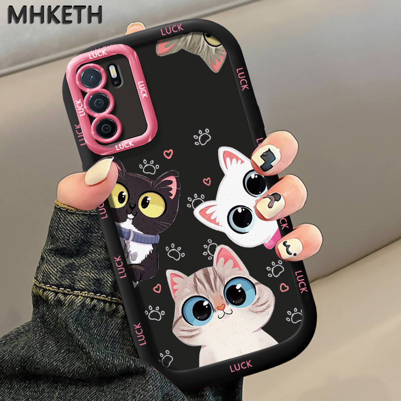 MHKETH เคสสำหรับ OPPO A16 A16s A54s เคสซิลิโคนลายการ์ตูนน่ารักดีไซน์ไม่เหมือนใคร