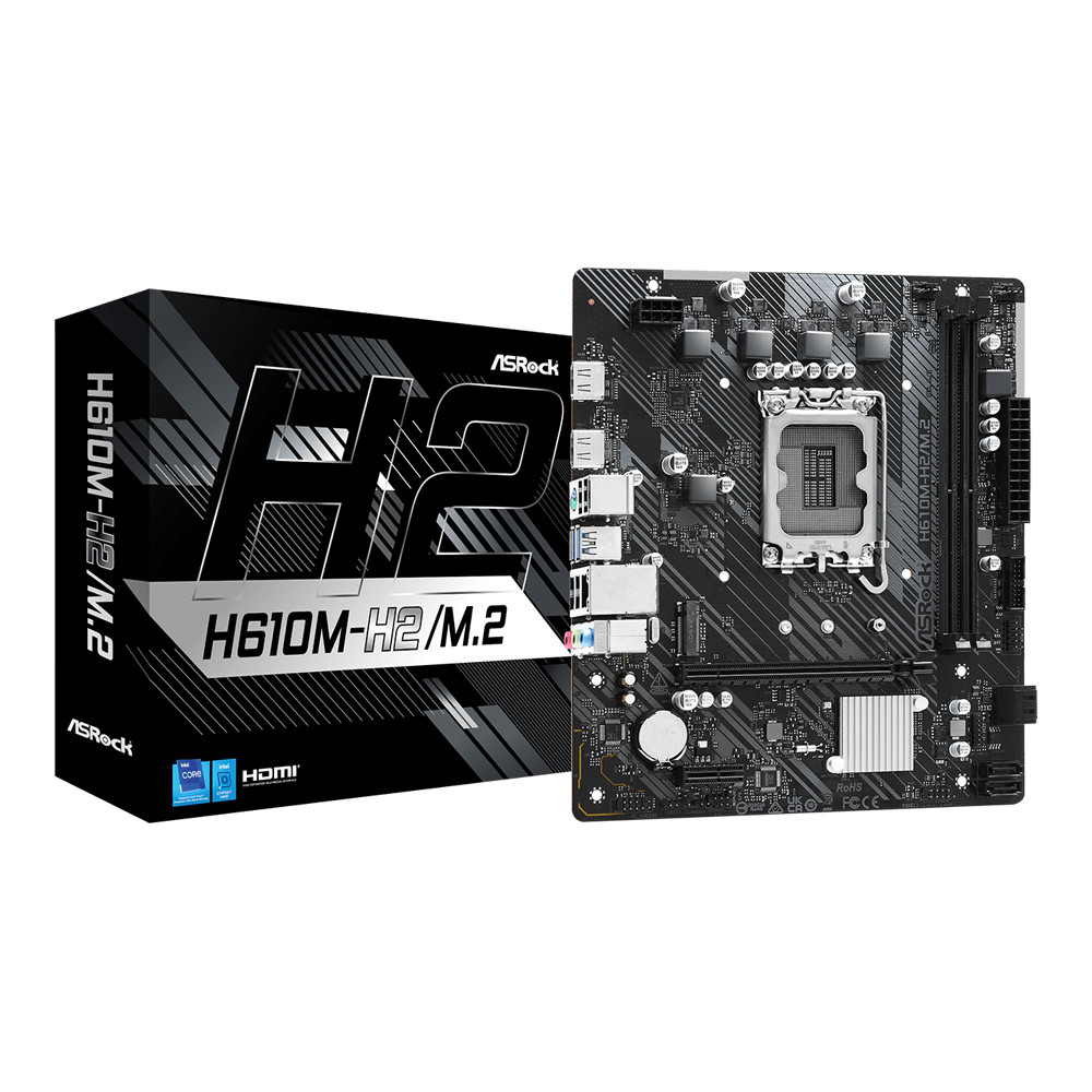 MAINBOARD (เมนบอร์ด) ASROCK H610M-H2/M.2 - INTEL SOCKET 1700 DDR4 MICRO-ATX ---