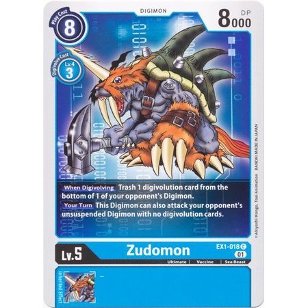 Digimon Card Zudomon - EX1-018 - ทั่วไป
