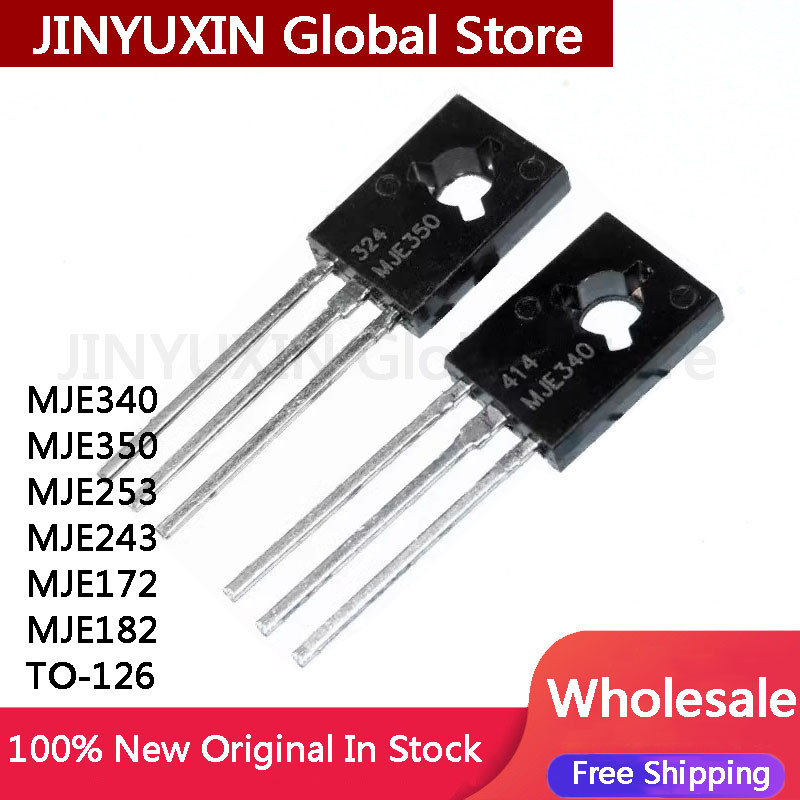 20pcs MJE340 MJE350 MJE253 MJE243 MJE172 MJE182 G TO-126 TO-225IC ในสต็อกขายส่ง