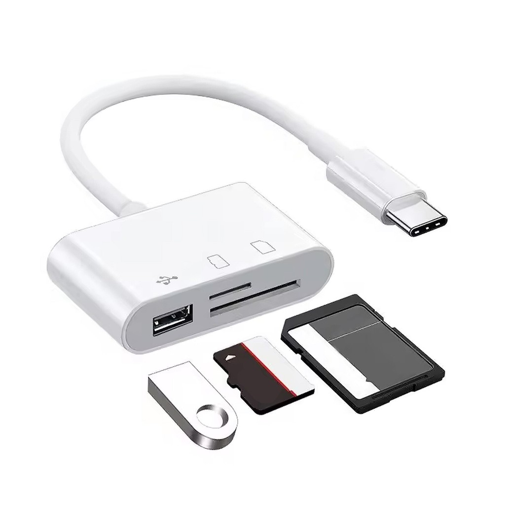 เครื่องอ่านการ์ด USB C SD อะแดปเตอร์ Micro SD เป็น Type C OTG สําหรับ SDHC SDXC TF