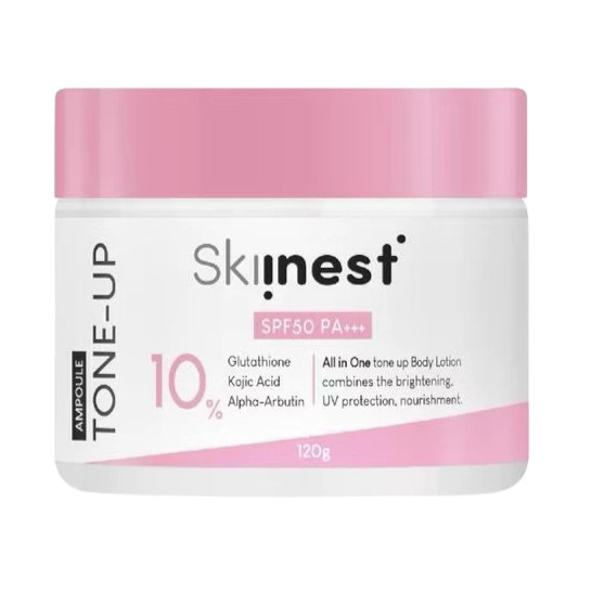 HOT🔥(กระปุก) Skiinest Ultra Bright Pink Tone Up Ampoule Body Lotion SPF50 PA++ สกินเนส อัลตร้า ไบร์ท