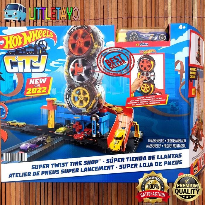 HOTWHEELS CITY SUPER TWIST TIRE SHOP TRACK PLAY SET - ORIGINAL MATTEL CODE 72