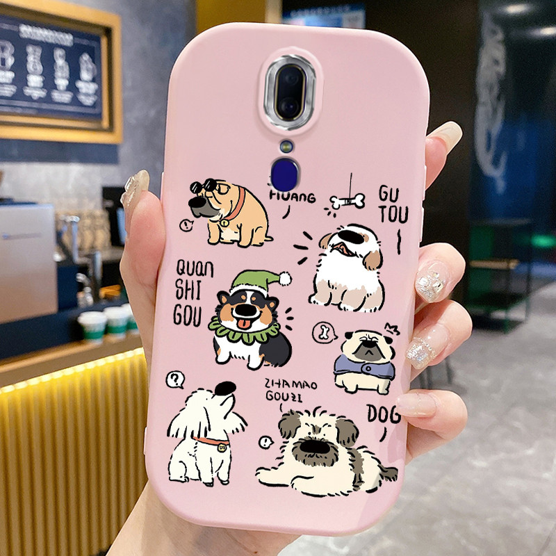 เคสสำหรับ OPPO F11 F11 Pro A9 2019 A9X เคสโทรศัพท์สุนัขน่ารักกันกระแทกกลมและอ้วน - รูปที่ 2