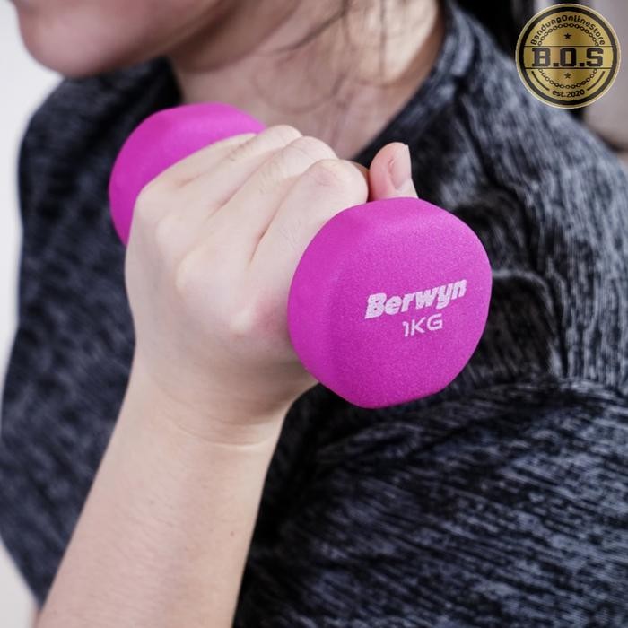 Ready Berwyn Dumbbell Neoprene 1 Kg Dumbbell Dumbbell bumbbell สีชมพู