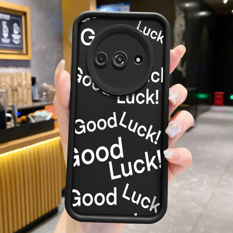 MATA HP เคสโทรศัพท์สําหรับ Xiaomi Redmi A3 A3X POCO C61 เคสโทรศัพท์ Lucky Words รูปแบบเคสโทรศัพท์ Ce