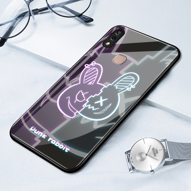 เคสสำหรับ VIVO Y85 Y85A V9 V9 Pro V9 Youth Z1 Z1i Z3x เคสโทรศัพท์กระต่ายพังค์เปลือกแก้วกันกระแทก