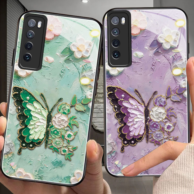 ปลอกผีเสื้อสําหรับ huawei nova 7/se/i,2/i/lite,3/i,4/e,5/t,6,8/i,9/se,10/se,11,y61,y70,y90,mate 9,10