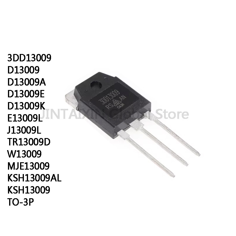 5 ชิ้น 3DD13009 D13009 D13009A D13009E D13009K E13009L J13009L TR13009D W13009 MJE13009 KSH13009 ถึง