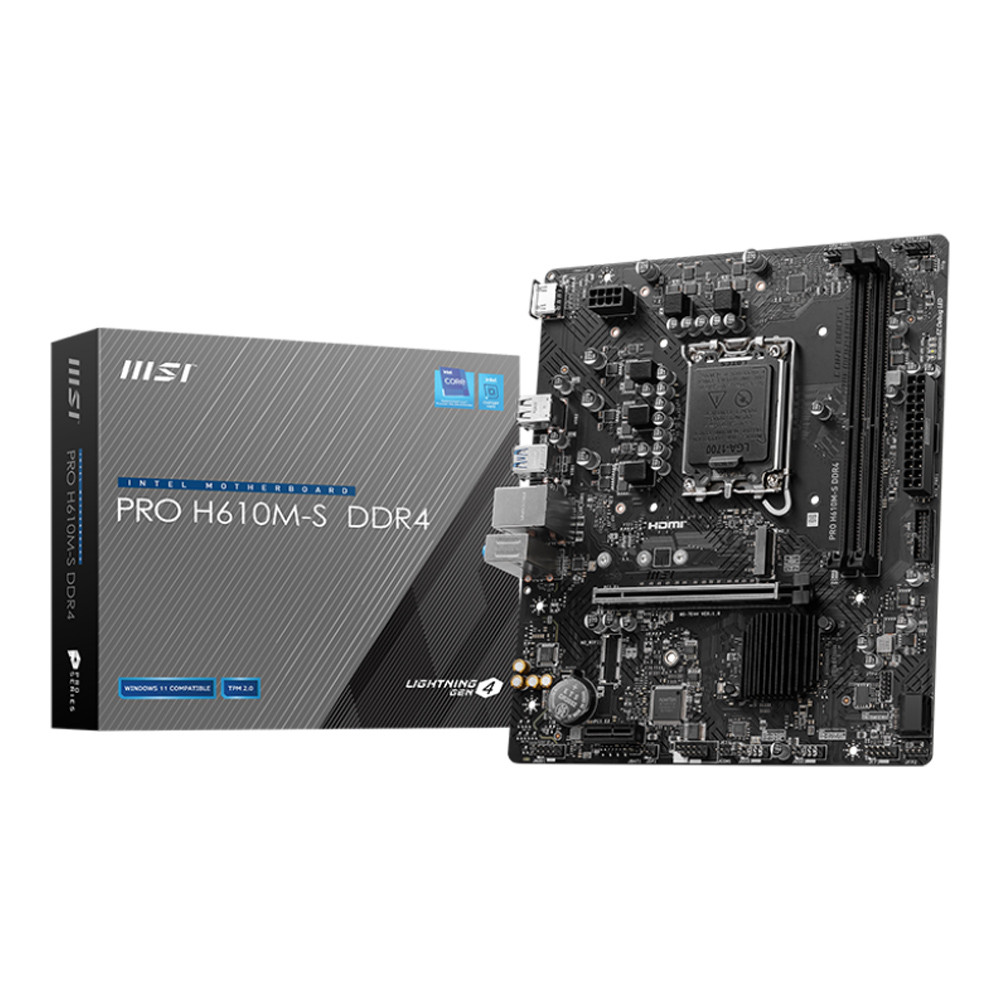 MAINBOARD (เมนบอร์ด) MSI PRO H610M-S DDR4 - INTEL SOCKET 1700 DDR4 MICRO-ATX <>